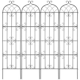 4 Packs Metal Garden Trellis for Climbing Plant Support 87x20 in Rustproof