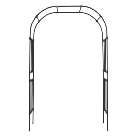 VEVOR Garden Arbor, 94.5 (H) x 59 (W) x 15.8 (D) in Metal Archway, Sturdy Outdoor Trellis Arch with Stakes, Easy to Assemble