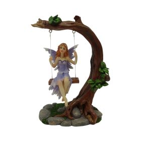 5.5"H Pink Fairy on the Swing Figurine Home Decor Gift