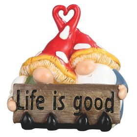 5.5"H Gnome Couple Hat Figurine Home Decor Gift