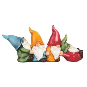 10"W Gnome Tug-of-War Team Figurine Home Decor Gift