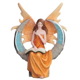 10"H Fairy on Moon Figurine Home Decor Gift