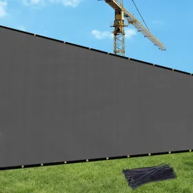 8'X6' Dark Grey HDPE Fence (Option: defaulttitle)